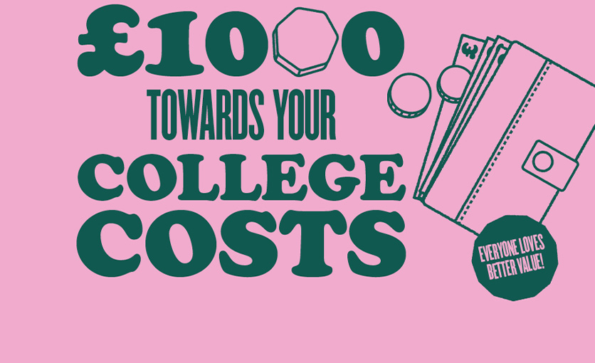 £1000 towards your college costs. Vocational Bursaries poster